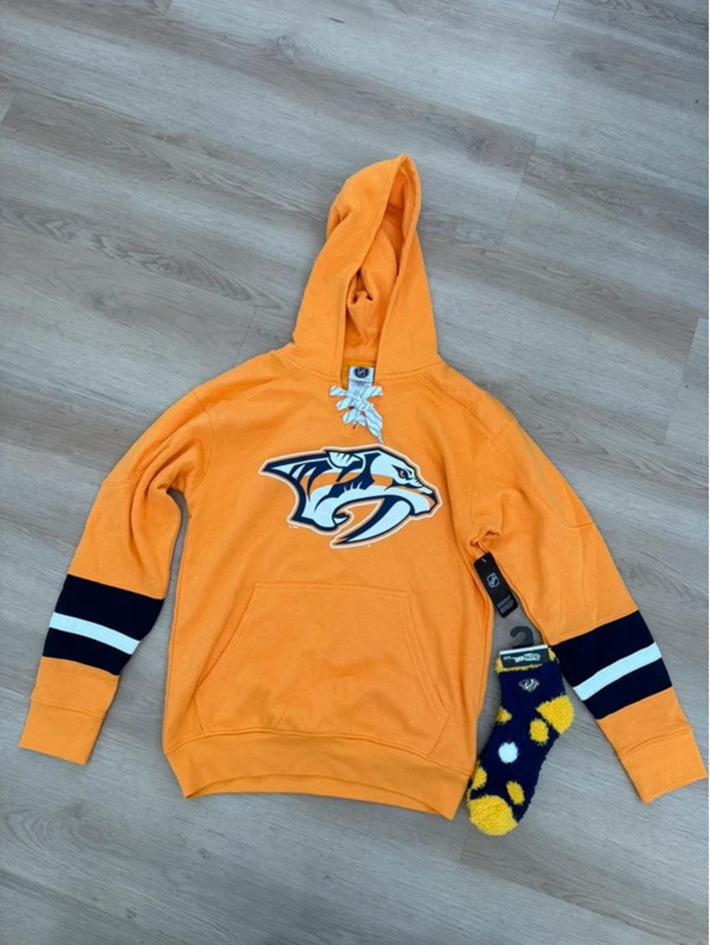 New NHL bundle hoodie and fuzzy socks